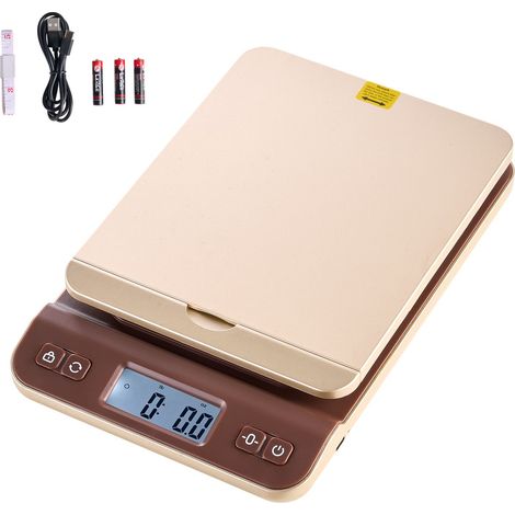 Balance postale numérique, haute précision (2 g), capacité de 40 kg, avec fonctions de maintien de la position, tare et arrêt automatique. Support rabattable et étalonnage facile. Idéale pour la maiso (1/5)