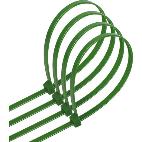 Lot de 20 serre-câbles en nylon vert, 7,2 x 450 mm, parfaits pour attacher, organiser les câbles et sécuriser des articles de bricolage et d'artisanat. (1/4)