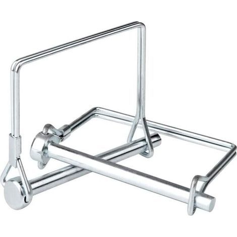 12pcs Goupille de Verrouillage Carrée 5/16 pouces (8mm) Goupille de Blocage Automatique de Sécurité en Acier au Carbone Galvanisé de Haute Qualité pour Jardin de Pelouse de Agricole de Tracteur (1/5)