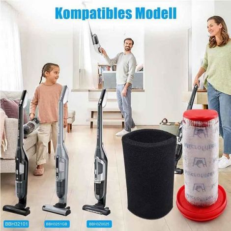 Filtres pour aspirateur - - Flexxo 12026520 - Lot de 4 - Compatible avec Bosch - Réduction des allergènes (1/3)