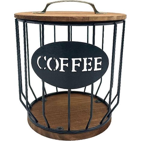 Hollowed café capsule rangement panier fruit café pod organisateur support pour maison cafe el noir (1/5)