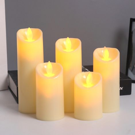 Lampe bougie électronique LED, lampe décorative fausse bougie simulée, accessoire de décoration romantique pour mariage, lumi(Y052) (1/5)