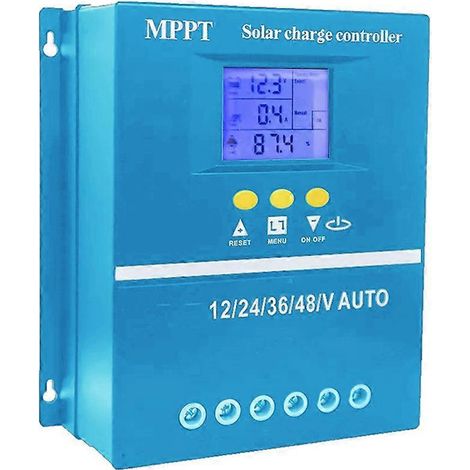 Contrôleur de charge solaire 100 A pour systèmes de batteries 12 V, 24 V, 36 V et 48 V, stabilisateur de tension pour panneaux solaires photovoltaïques (1/5)