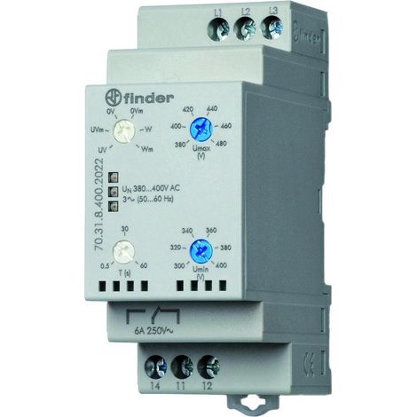 Überwachungsrelais 380 - 415 V/AC 1 Wechsler Finder 70.31.8.400.2022 1 St. (1/5)