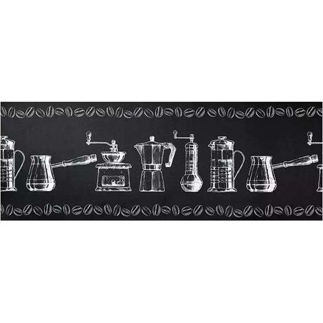 Passatoia Joke Coffee M 24 H 0,50 Olivo - Tappeto Antiscivolo in Vinile per Cucina e Soggiorno, Design Elegante in Colore Olivo