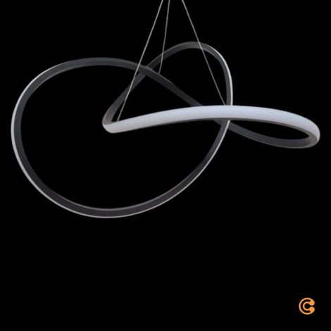 [GEBRAUCHT] B-Ware JUST LIGHT Hängeleuchte Maria LED Pendelleuchte dimmbar schwarz 57cm Ø 3-stufig (1/2)