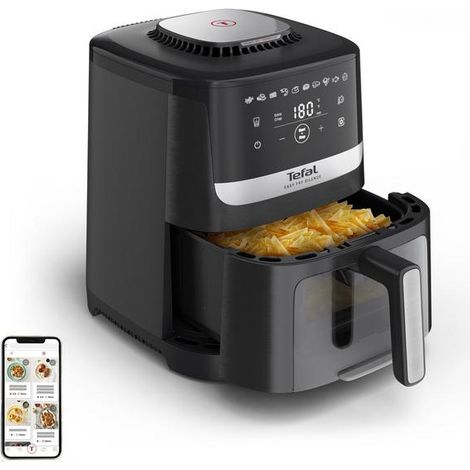 Friteuse à faible teneur en matières grasses TEFAL EY5568E0 Easy Fry Silence noire 1700 W (1/5)