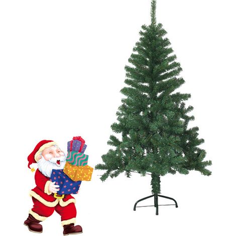 SWANEW Albero di Natale artificiale artificiale. 1.5 m. verde. ignifugo. per la decorazione di Natale… (1/5)