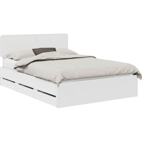 Struttura del letto Bianco 140 x 190 cm Legno ingegnerizzato vidaXL