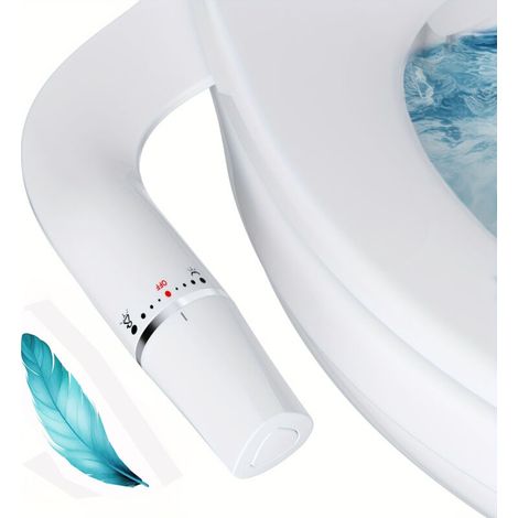 Pulvérisateur pour bidet ultra fin avec double buse non électrique, pression de l’eau réglable, fixation de bidet d’eau froide pour toilettes, installation facile à domicile (1/5)