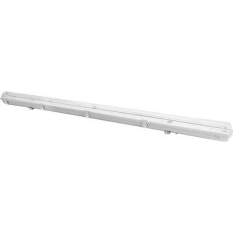 Pantalla Estanca Basik  Para Led 1xt8 150cm Ip65  Gris C/reflector Blanco 9,5x156x8,5cm