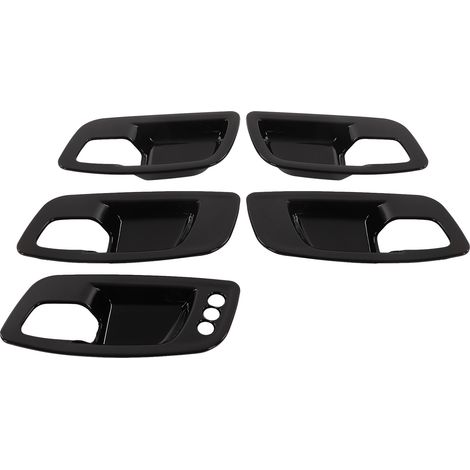 Garniture de poignée de porte intérieure, cache-poignée, élément de décoration intérieure de remplacement pour Dodge Charger 2011-2021, noir brillant (1/5)