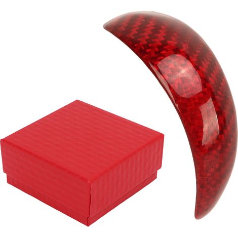 de pommeau de levier de vitesse rouge en fibre de carbone (1/5)