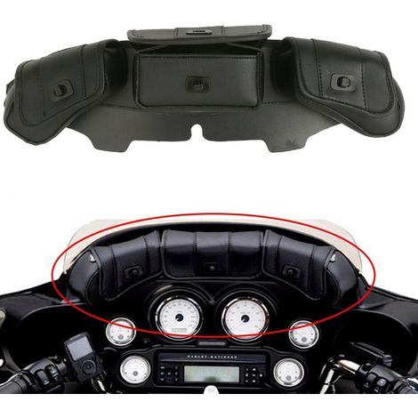 Sacoche de selle de pare-brise, sacoche de carénage, accessoire de rangement pour moto (1/4)