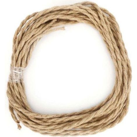 Câble Électrique À Paire Torsadée - Corde De Chanvre Vintage - Pour Lustre DIY - 5 Mètres (1/4)