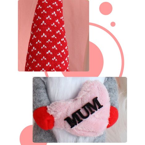 Stück „Ich liebe Mama“-Puppe (gesichtslos) als Muttertagsgeschenk, Plüschpuppe, bärtige Zwergenpuppe, Heimdekoration (1/5)