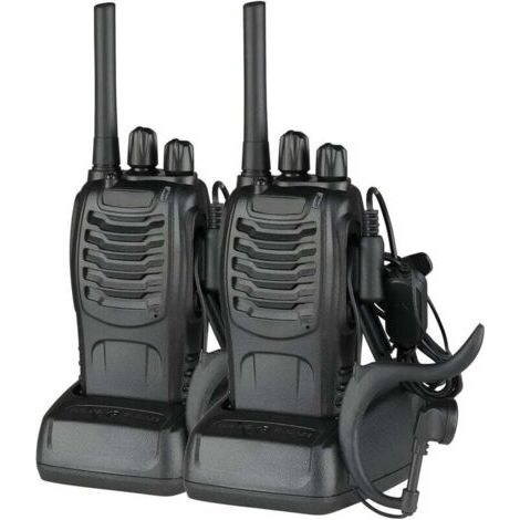Baofeng BF-88E Walkie-Talkie – Europäische PMR-Frequenzen – Drahtlose Outdoor-Kommunikation – Doppelset mit Kopfhörern und USB-Kabel – Ideal für Outdoor-Aktivitäten