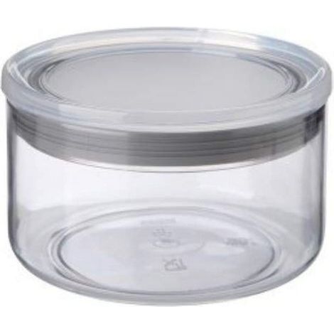 Tatay 1125001 - Contenitore alimentare rotondo in plastica, 12,5 x 12,5 x 8 cm, 0,5 l, Plastica, trasparente/grigio, 12,5 x 12,5 x 8 cm (1/5)