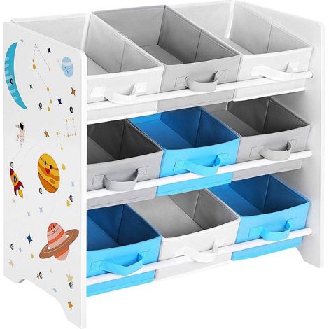 CALICOSY - Etagère pour enfant avec 9 bacs de rangement amovibles (1/5)