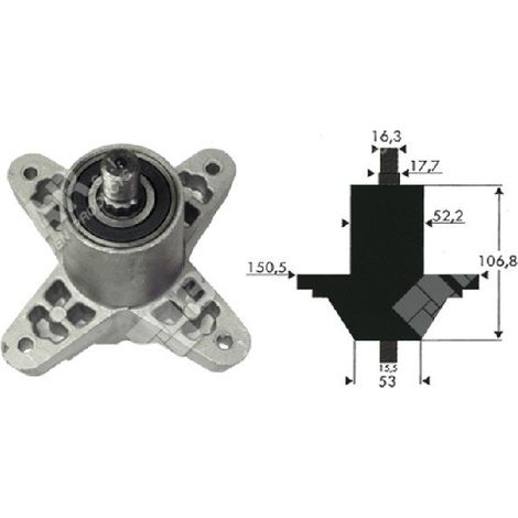 Porta cuchillas para tractores MTD - CUB CADET - TORO - YARD-MAN 618-0142A - 918-0142 - 618-0138 - 020566