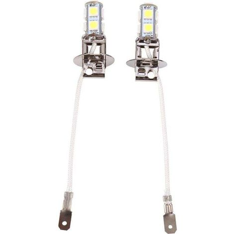 2x Ampoules LED H3 Blanc 6500K 9 SMD Pour Phare Antibrouillard Voiture 12V