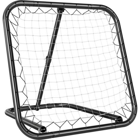 Mur de rebond pour football, 78 x 84 cm, avec piquets, réglable sur 5 niveaux, portable, but de rebond, but de football pour jeunes, équipement d'entraînement de football et de baseball, blanc (1/5)