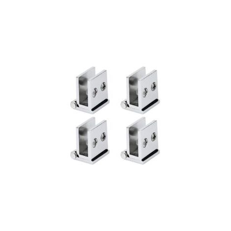 Un set di 4 cerniere per porte in vetro, cerniere con angolo di apertura di 0°, adatte per mobili da cucina, vetrine e cabine doccia, e adatte per vetro con uno spessore di - Crezuo