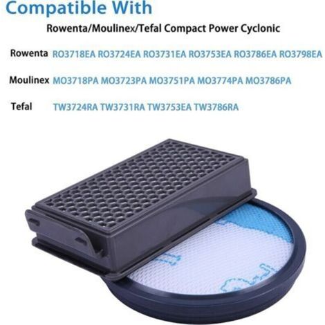Filtre en mousse pour aspirateur cyclonique compact – Compatible avec modèles MO3723PA, RO3731EA, RO3786EA, MO3718PA, MO3786PA, ZR005901 – Lot de 3 pièces (1/4)