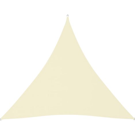 Vela telo parasole parasole triangolare tessuto Oxford 6 x 6 x 6 mt crema 020009948