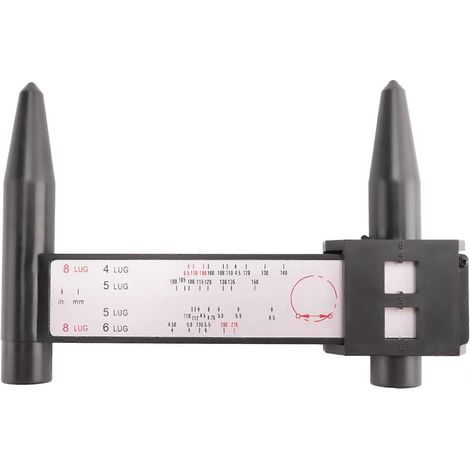 Jauge d'entraxe PCD pour jantes de voiture (4, 5, 6, 8 trous). (1/5)