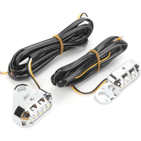 Clignotants LED Moto 2 Pièces, Verre Transparent, Compatible XL 48 72 1200 883 2004-2020, Coque Chromée Argent (1/5)