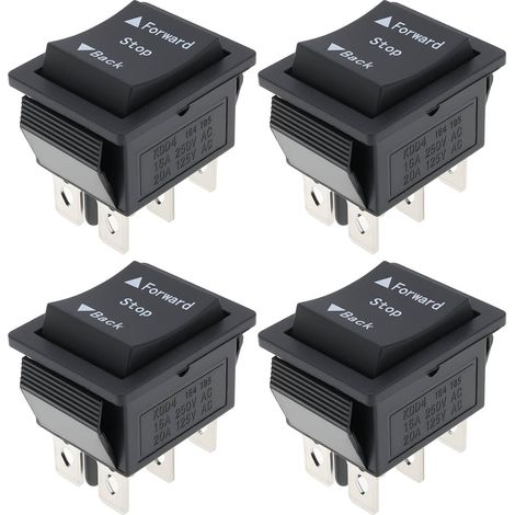 Store Lot de 4 interrupteurs avant et arrière 31 x 25 mm compatibles avec les roues électriques F 6 V 12 V 24 V (1/5)