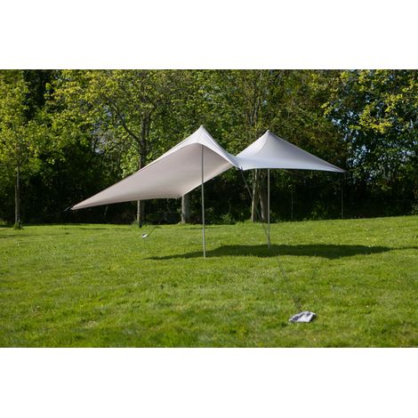 Meister Sonnensegel - 210 x 210 cm - UVA/B-Schutz - LSF50+ - Für bis zu 4 Personen - Mit Sand-Ankern - grau / Strandzelt / Sonnenschutz-Dach / Sonnenzelt / Sonnensegel / Strandmuschel / 6819520