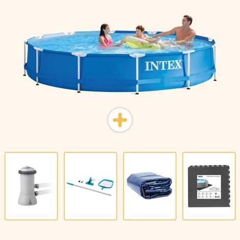 Intex Piscine Tubulaire Ronde - 366x76 cm - 5-pièces S217 (1/5)