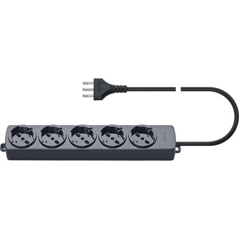 VIMAR - 01294.CC Presa multipla 5 universale+cavo nero
