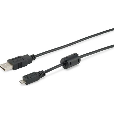 EQUIP 128596 USB 2.0 A auf Micro-B Kabel, 1.0m , Black