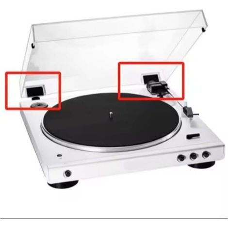 Set di 2 cerniere in plastica antipolvere per giradischi AT LP120 e giradischi compatibili LP60X LP5 LP3 LP70X LP140 (1/4)