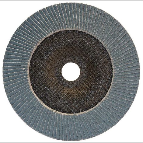 Disque a Lamelles Bombe Zircon COBRA - D.125x22mm Grain 40 - Ponçage Metal, Fonte, Bois - Boite de 10 (1/2)