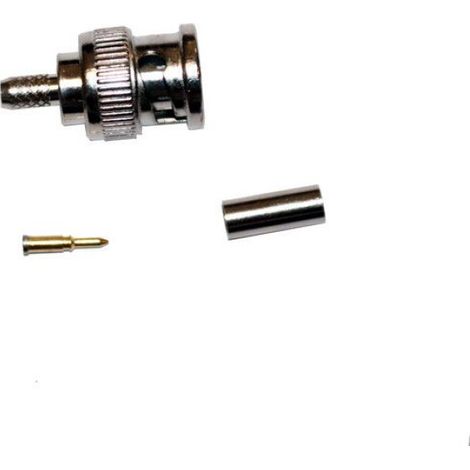 Fiche BNC - Pour Câble Coaxial RG174 - Impédance 50 Ohms - Sertissage Requis - Lot de 1