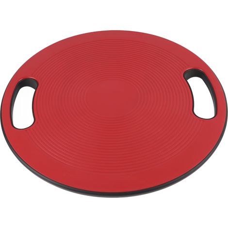 Planche d'équilibre ronde oscillante pour le fitness et la physiothérapie avec poignées 40 cm x 10 cm (rouge) (1/5)