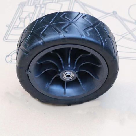 Roue De Remplacement - 20 Cm - Polyuréthane - Pour Chariot Pliant Charrette À Main Brouette - 1 Pièce (1/5)