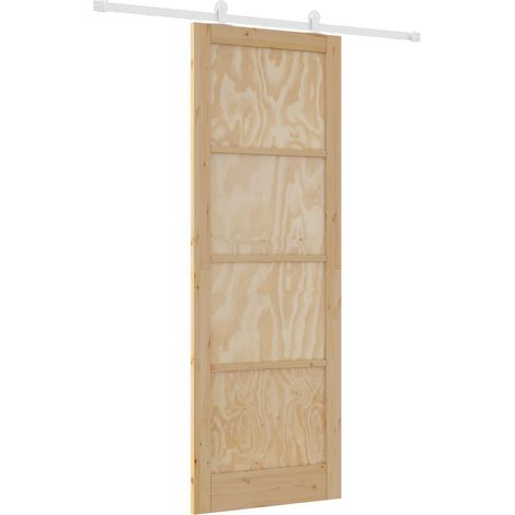 Maison Exclusive - Schiebetür Natürlich und Weiß 83 x 232 cm Mass