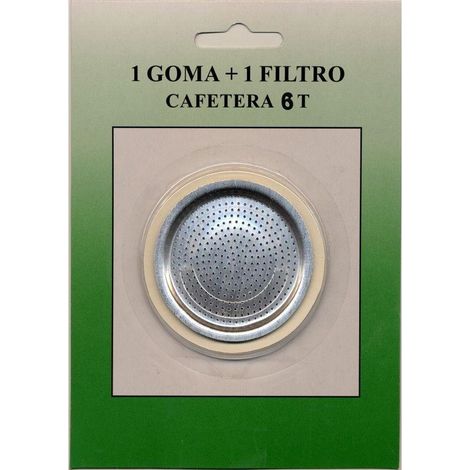 FPLUS filtro cafetera  6 t + 1 junta , FILTRO MAS JUNTA DE CAFETERA 6 TAZAS ALUMINIO.