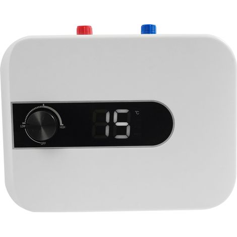 1500W 220V Chauffe-eau électrique à accumulation avec sortie supérieure – Blanc, capacité de 6 L, 0,75 MPa – Indice de protection IPX4 (1/5)