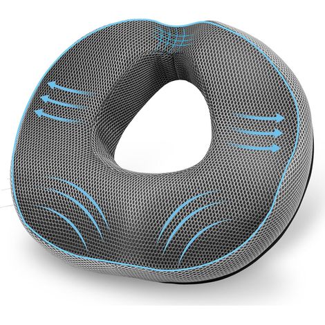 Coussin Coccyx Ergonomique, Coussin de Siège pour Hémorroïdes, Coussins orthopédique Donut Cushion Memory Foam Soulage Hémorroïdes Sciatique pour Bureau, Voiture, Fauteuil Roulant (1/5)