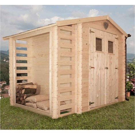 Casetta Esterni da Vivere con Legnaia Ava 200X200 cm (1/4)