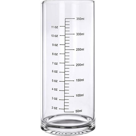 Verre doseur en borosilicate avec graduations ml et oz (1/5)