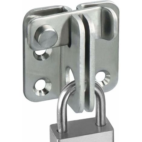 Serrure de porte coulissante cadenas moraillon loquet de porte loquet crochet antivol, finition inox bross