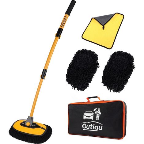 Autowaschbürste mit Teleskopstiel, 3-in-1 Chenille Mikrofaser Reinigungskit (1/5)