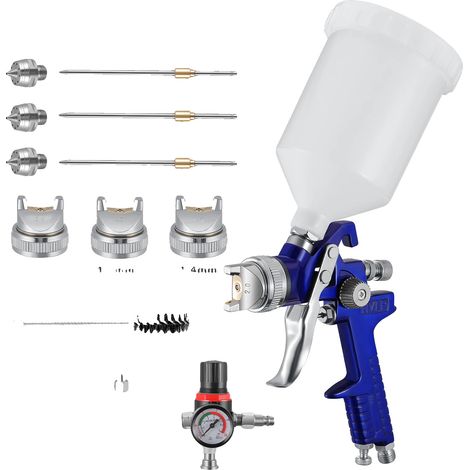 Pistolet à peinture HVLP, réservoir de 600 ml, contrôle de débit réglable, Or (1/2)